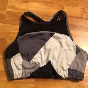 Black and gray sports bra